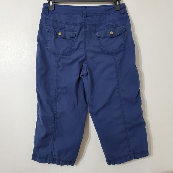 Kim Rogers Womens Sz 10 Navy Blue Capri Pant - Picture 2 of 6
